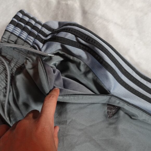 Adidas Track Pants Mens Medium 31” Baggy Fit Y2K Style Gray - Picture 11 of 16